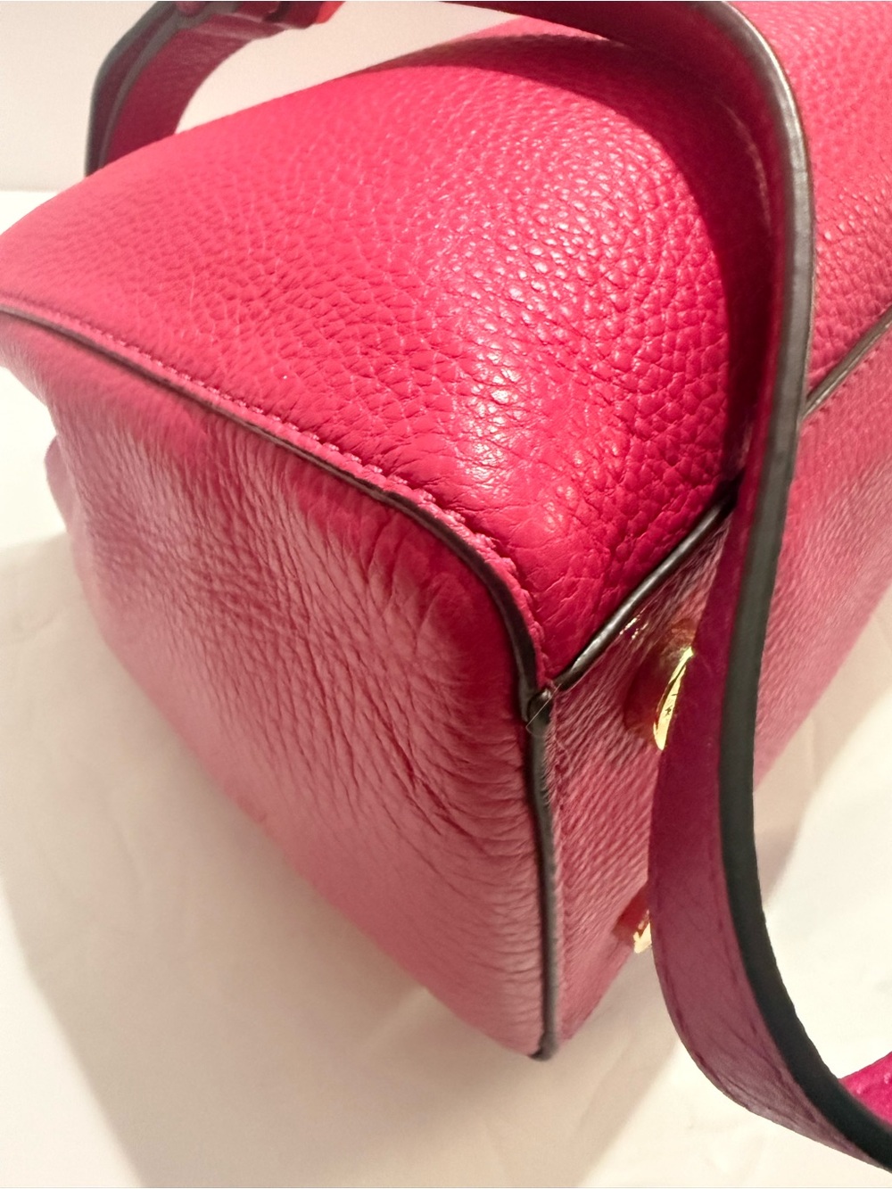 MICHAEL Michael Kors Sutton Medium Pink Pebbled Leather Satchel - Picture 10 of 13